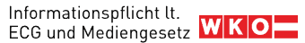 Informationspflicht lt. ECG und Mediengesetz Banner