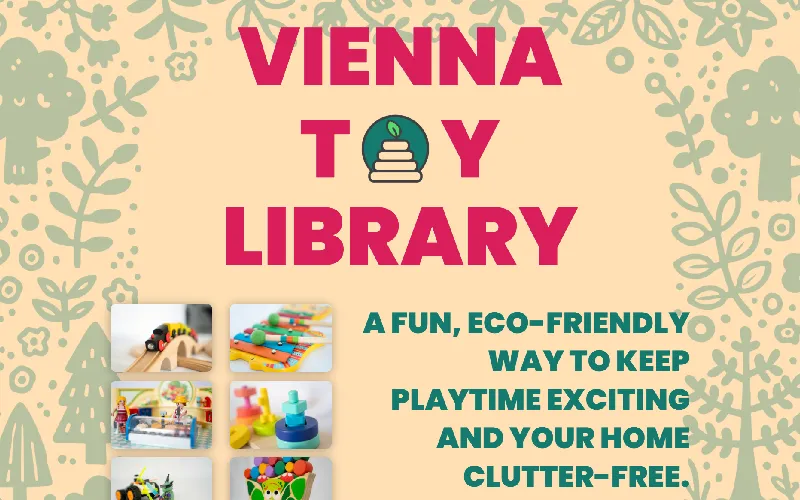 Reference VTL Website homepage design for Vienna Toy Library, featuring a modern, eco-friendly toy lending service layout.